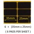 35mm x 25mm Self Adhesive Furniture Felt Pads ( 6 pads per sheet )